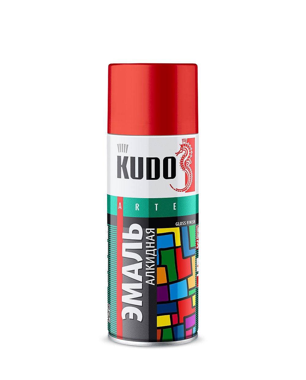 KU-1024 красно-коричневая эмаль универсал 520мл KUDO (1/12шт)